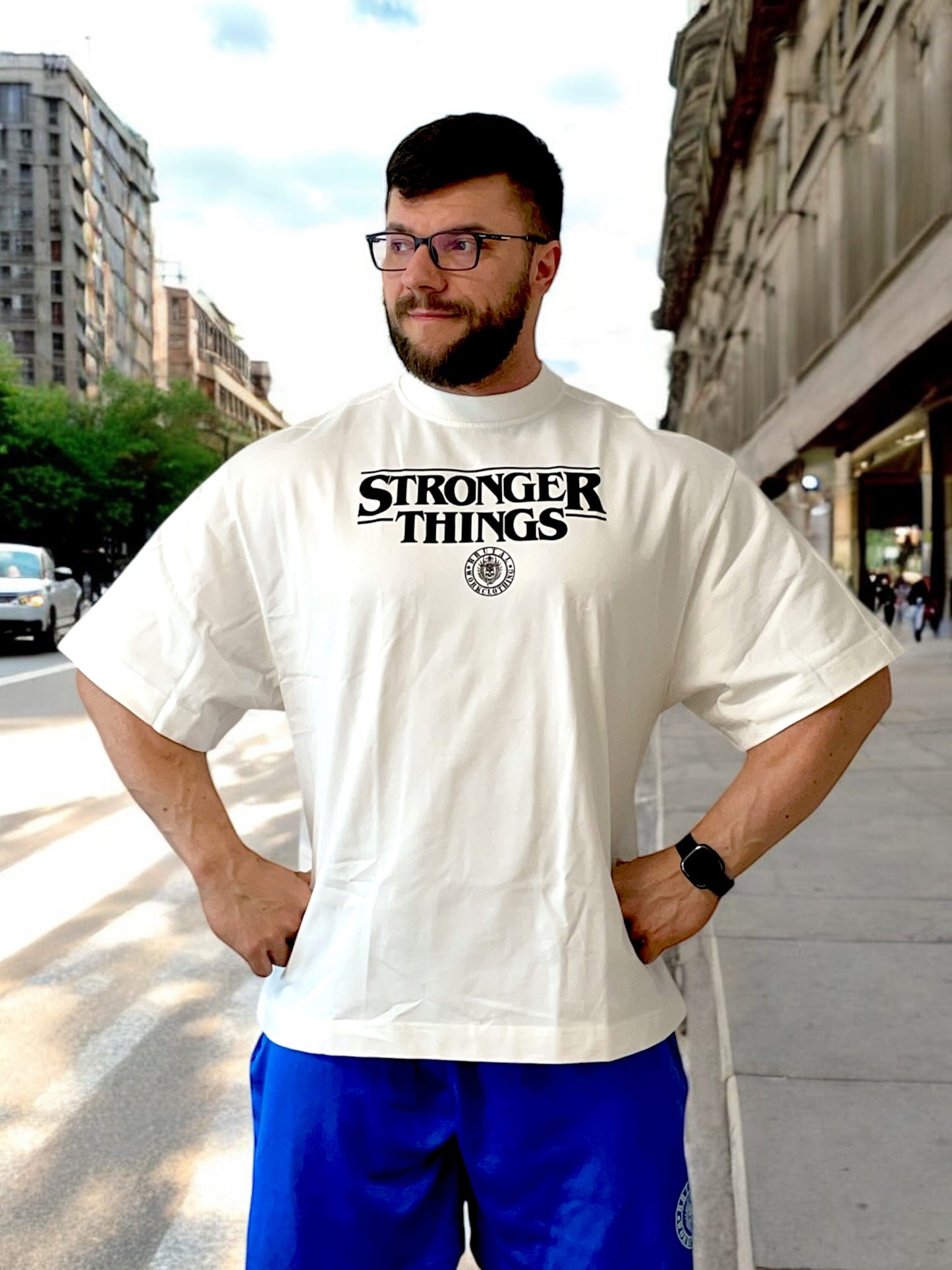 Stronger Things oversized white
