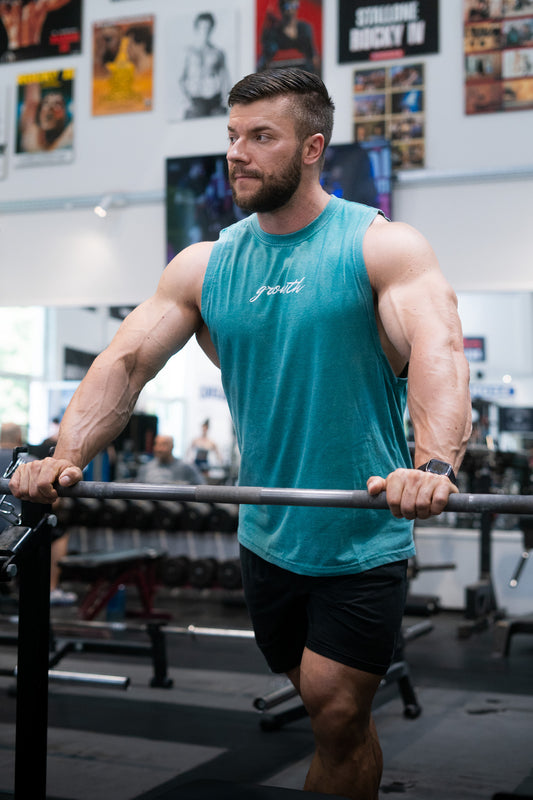 Growth washed turquoise tanktop